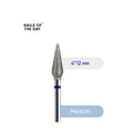 NOTD Diamond Nail Drill Bit, Long Flame (4 × 12 mm), Blue
