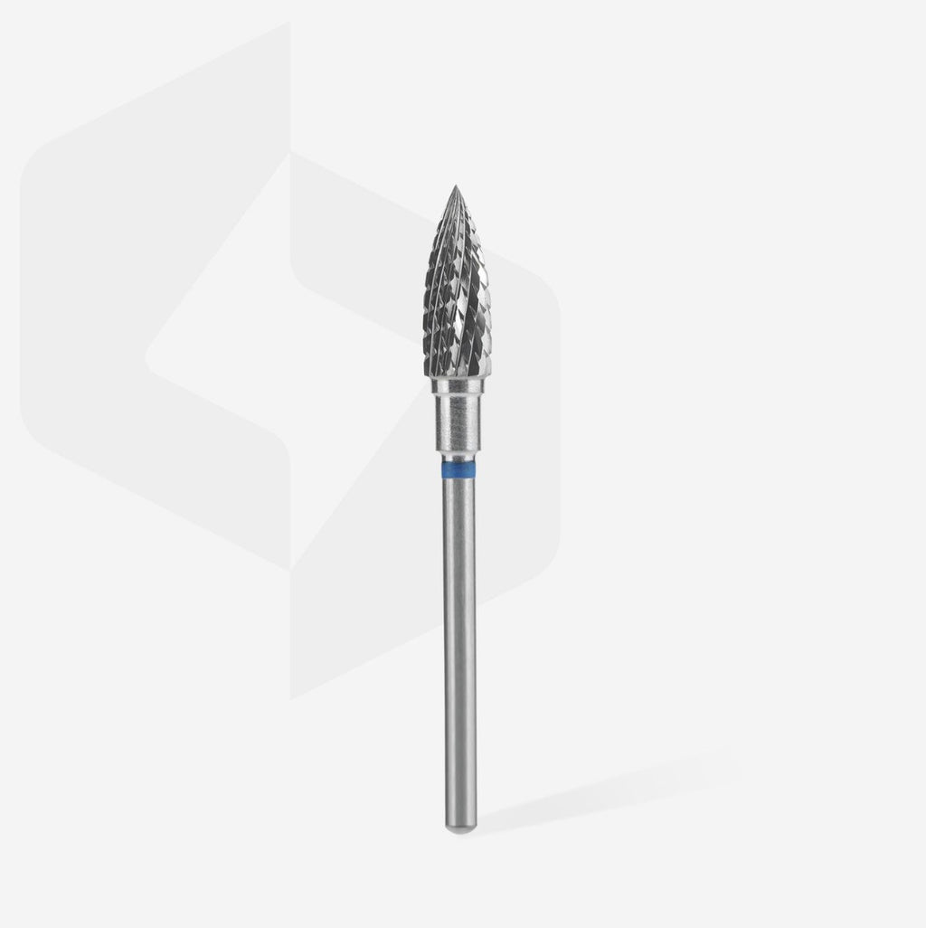 STALEKS. Carbide Flame Drill Bit, Sharp, Blue, Ø5 mm / Working Part 13.5 mm