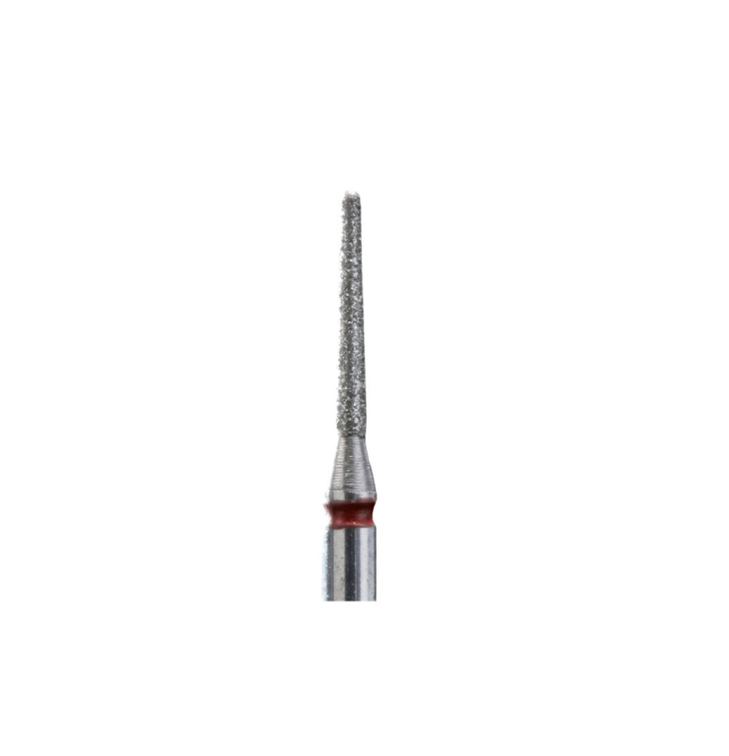 STALEKS Diamond Nail Drill Bit “Needle”, Red, Ø 1 mm