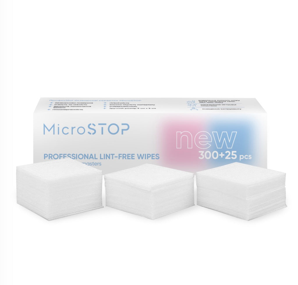 MicroSTOP Lint-Free Nail Wipes, 325 pcs