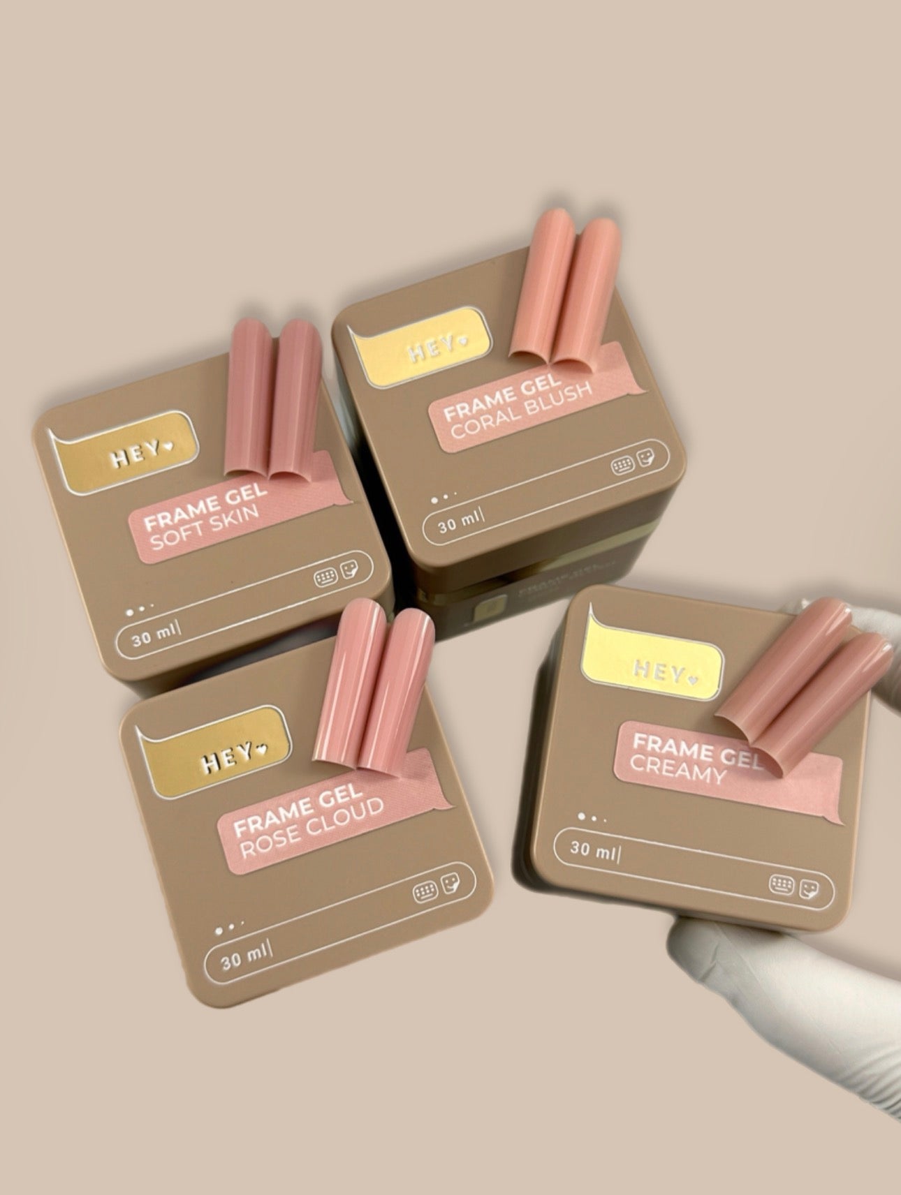 HEYLOVE. Frame builder Gel, Coral Blush