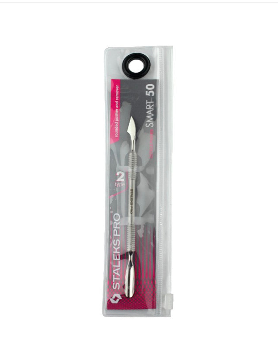STALEKS SMART 50 Cuticle Pusher Type 2 (Rounded Pusher + Hatchet)