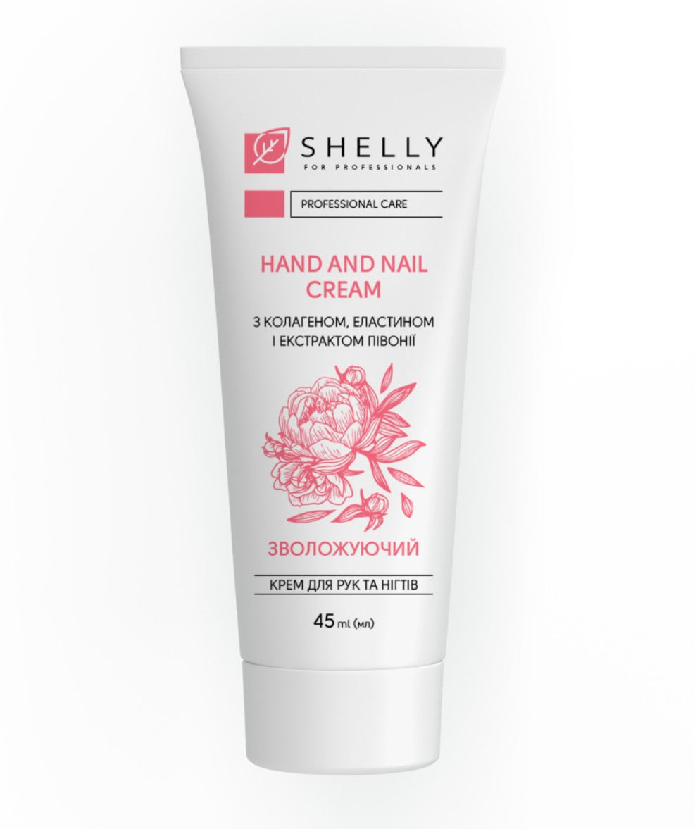 Shelly Hand and Nail Cream with Collagen, Elastin & Peony Extract, 45 ml