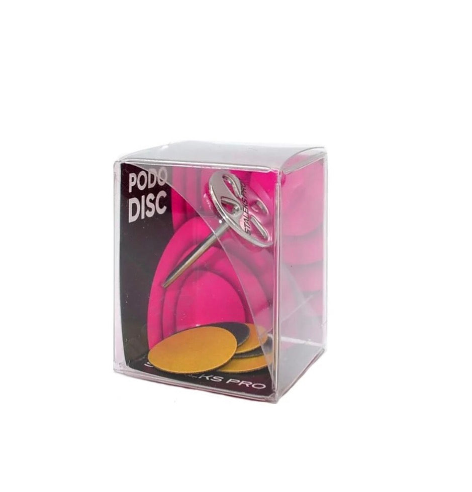 STALEKS PRO Pododisc M, 20 mm Metal Pedicure Disc with 5 Replaceable Abrasive Files (180 Grit)