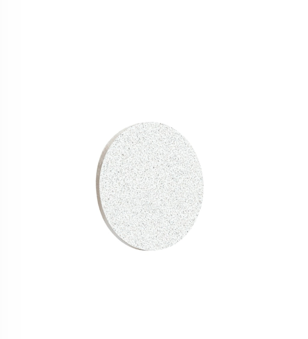 STALEKS Set of 50 Disposable Soft-Backed Replacement Files, 80 Grit, for PODODISC M Disc Ø20 mm, White Abrasive