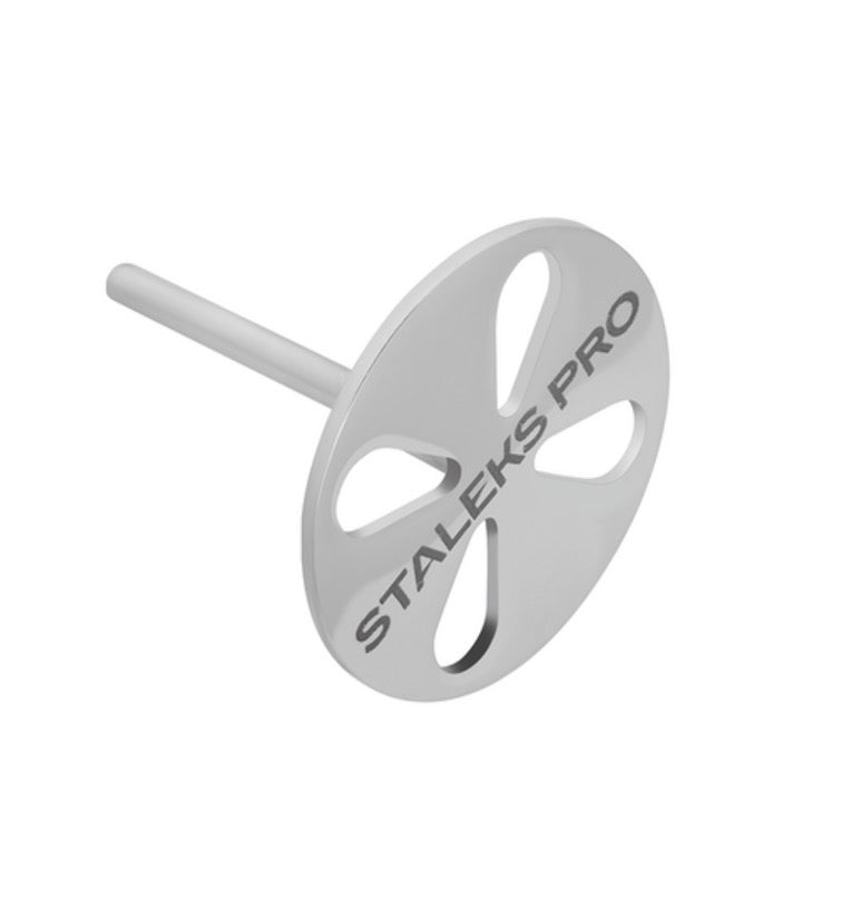 STALEKS Pro Pododisc L Metal Pedicure Disc, Ø25 mm, Includes 5 Disposable Abrasive Discs (180 Grit)
