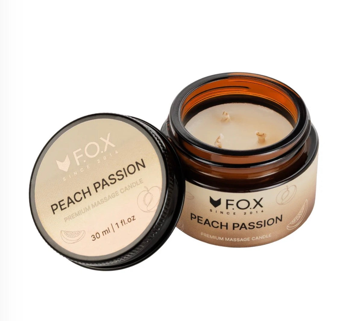 F.O.X. Massage candle, Premium, 30 ml, Масажна свічка "Peach Passion"
