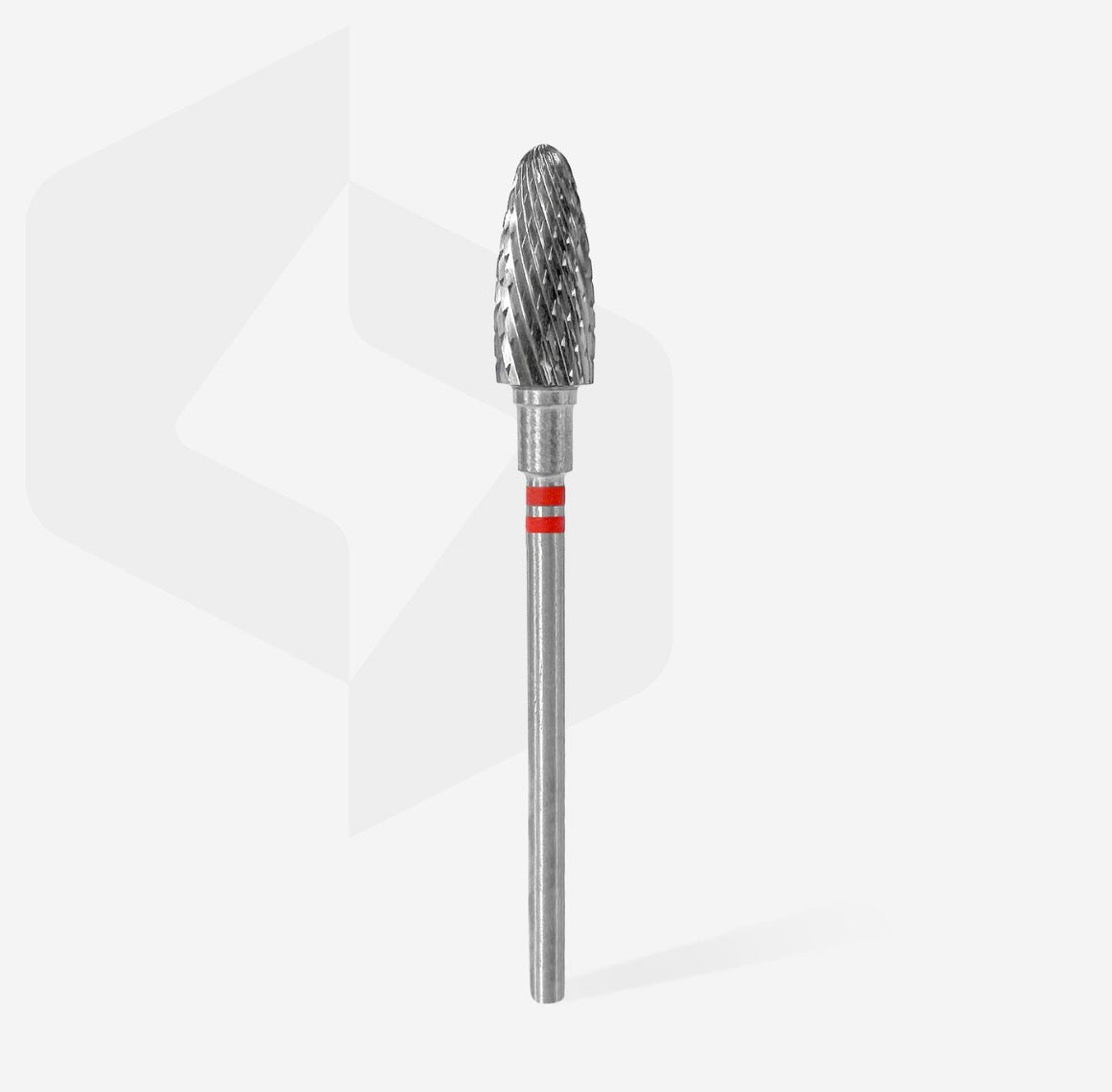 STALEKS Carbide Nail Drill Bit “Corn” for Left-Handed Users, Red, Ø 6 mm / Working Part 14 mm