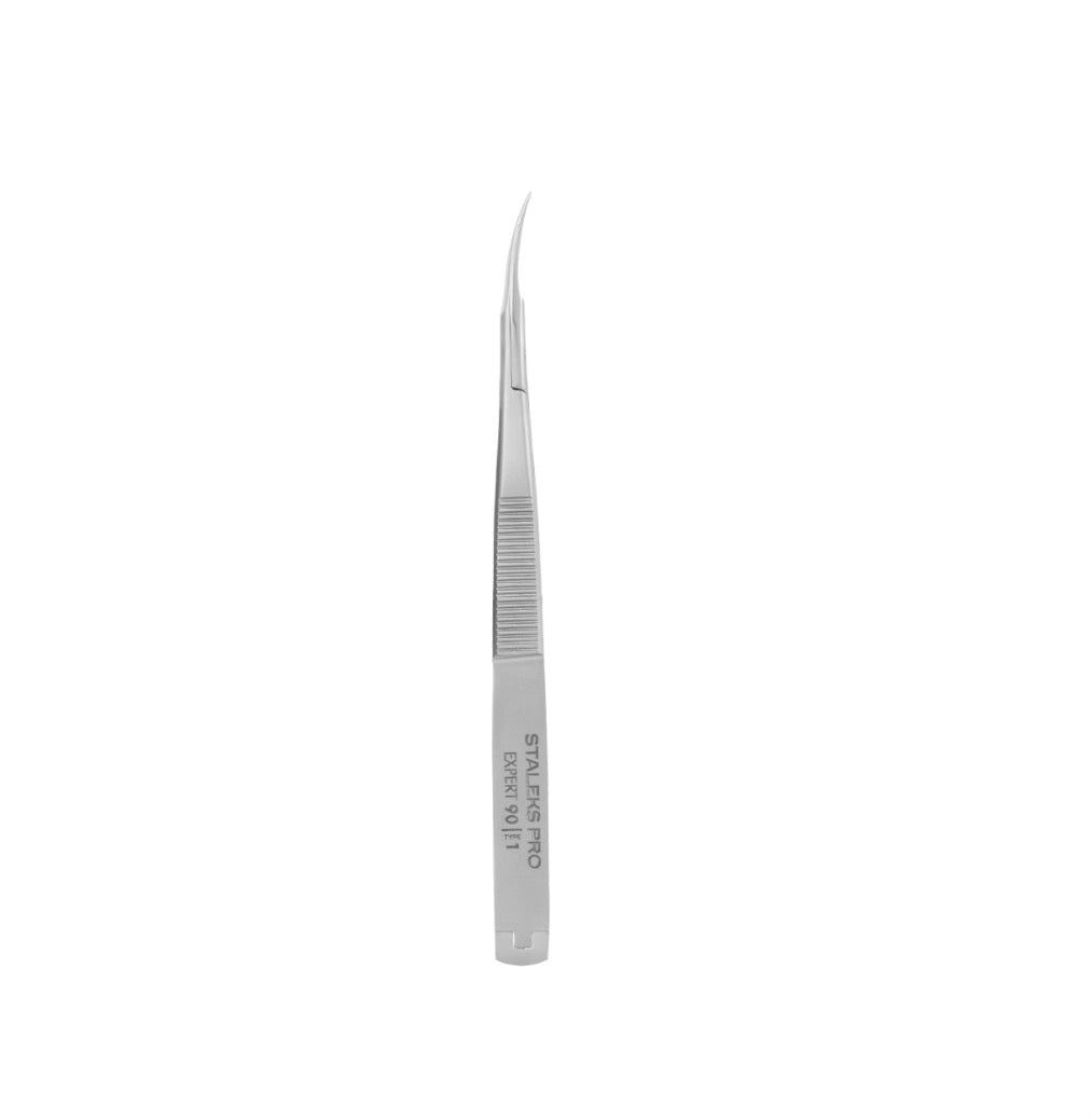 STALEKS Micro Scissors, Tweezers (Micro Scissors) for Eyebrows, Eyelashes, and Cuticles, EXPERT 90 TYPE 1, 15 mm