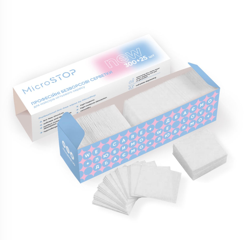 MicroSTOP Lint-Free Nail Wipes, 325 pcs