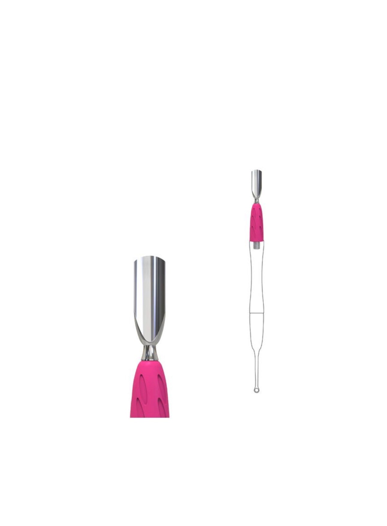 STALEKS. Combo UNIQ 16 Yellow Interchangeable Pusher Working Part, Narrow Rounded Pusher, Yellow