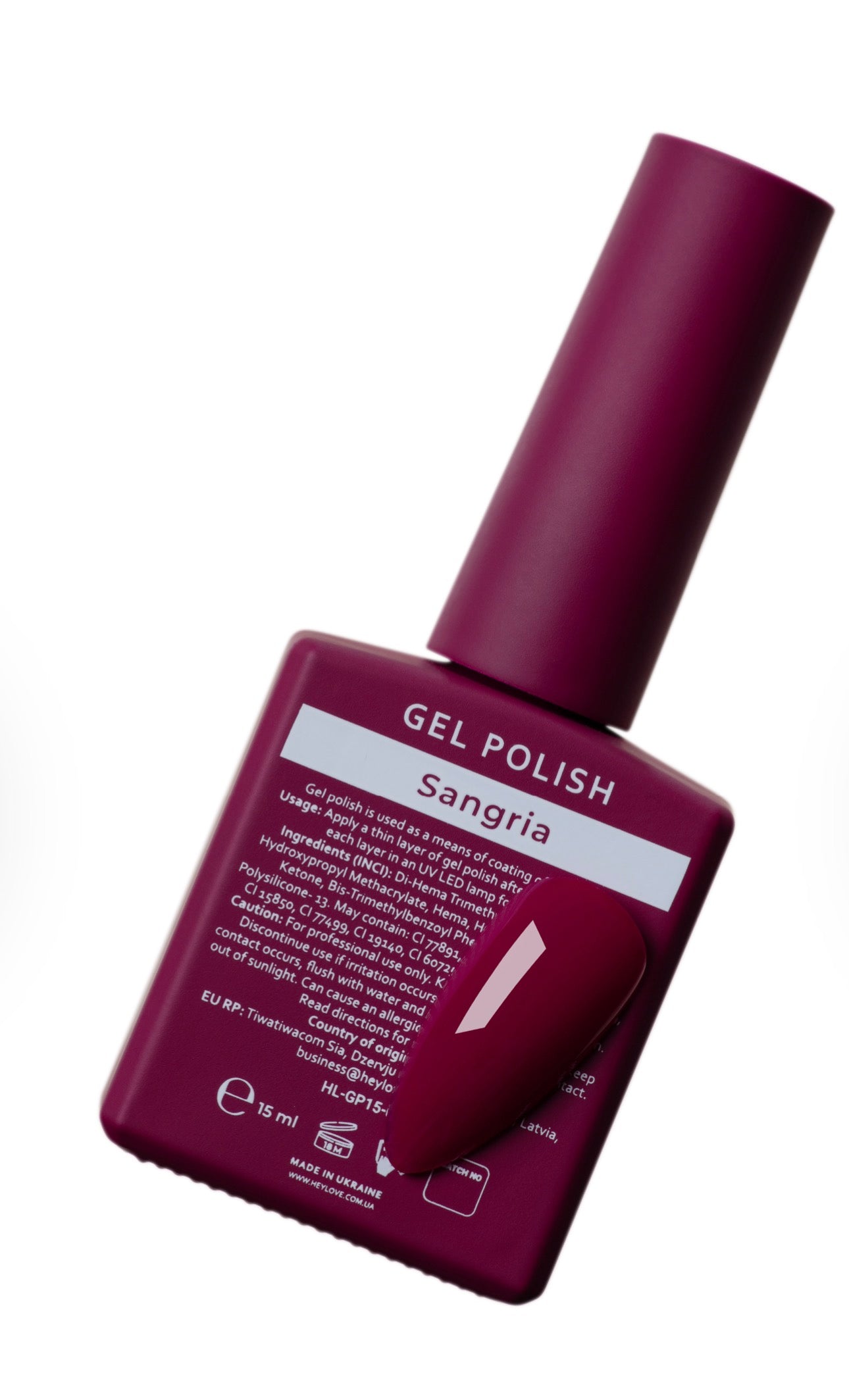 HEYLOVE. Gel Polish, SANGRIA, 15 ml