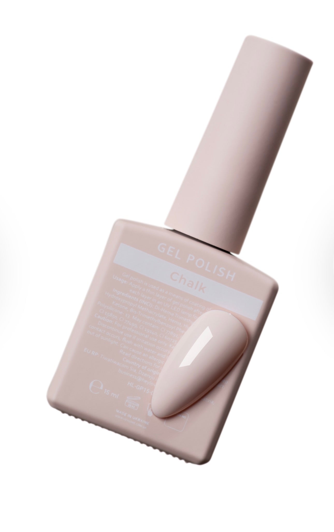 HEYLOVE. Gel Polish, CHALK, 15 ml