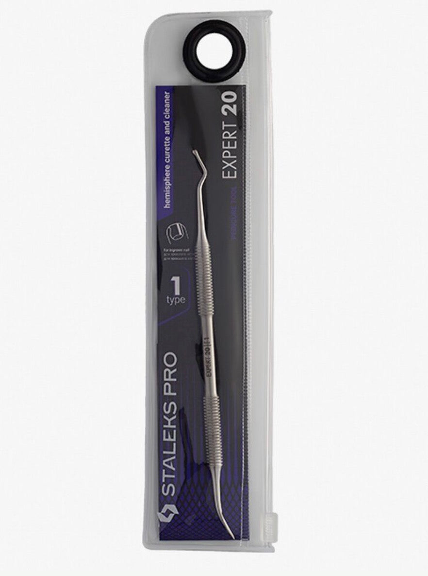 STALEKS Pedicure Spatula EXPERT 20 TYPE 1 (Half-Sphere Curette + Spear Tip)