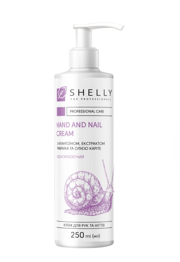 SHELLY. Hand&Nails cream with Allantoin, Ravel extract and Shea oil, 250 ml.