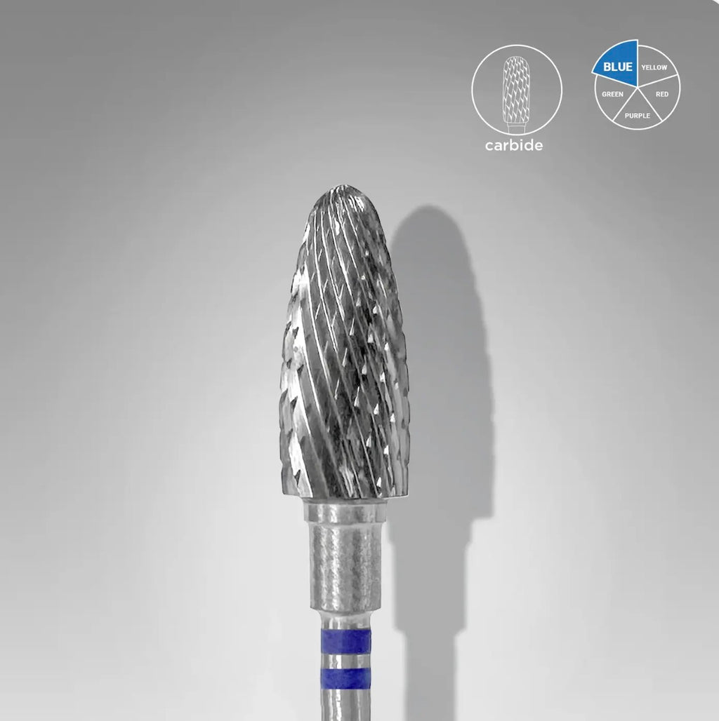 STALEKS. Left-Handed Carbide Corn Drill Bit, Blue, Ø6 mm / Working Part 14 mm
