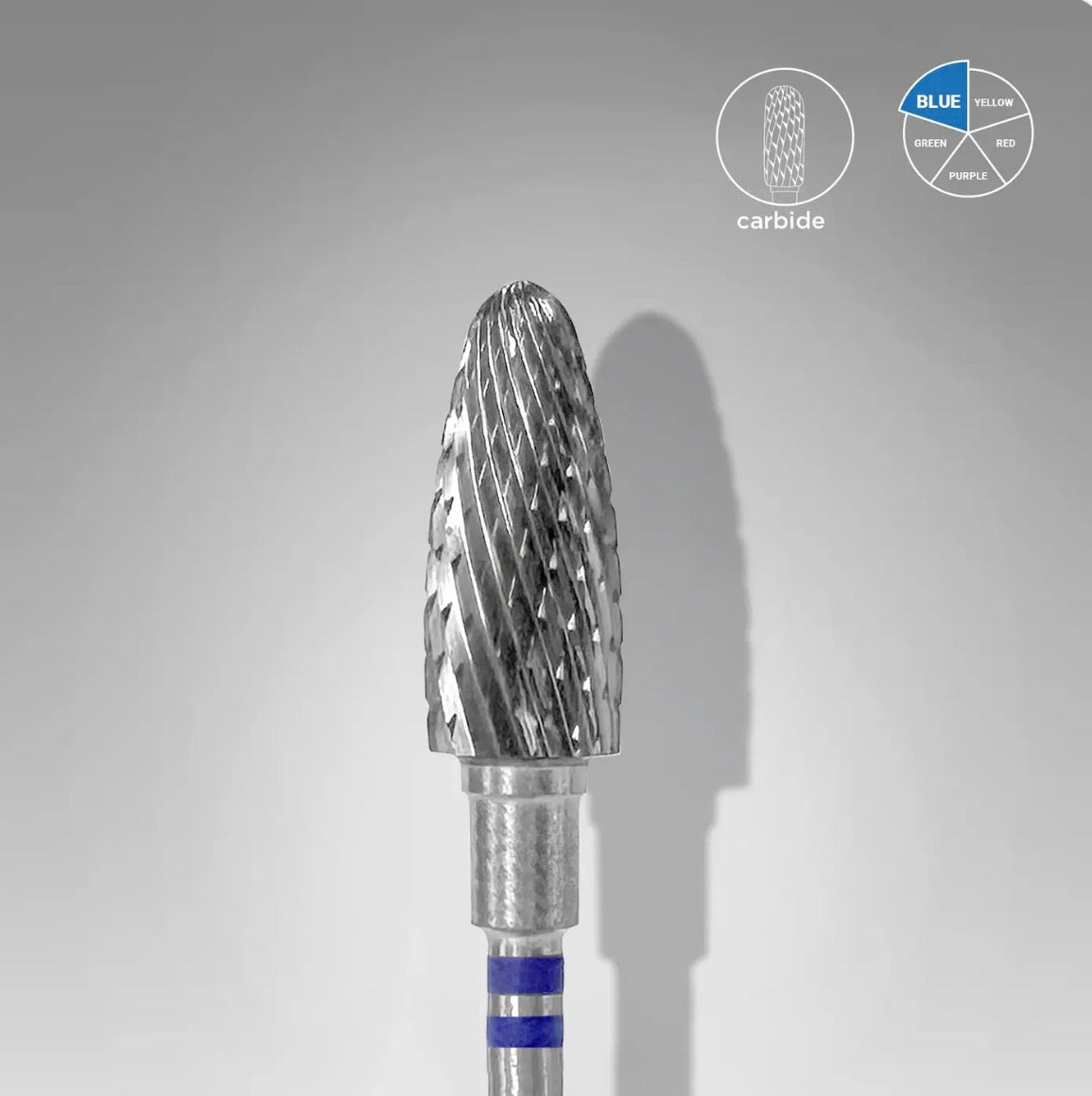 STALEKS. Left-Handed Carbide Corn Drill Bit, Blue, Ø6 mm / Working Part 14 mm